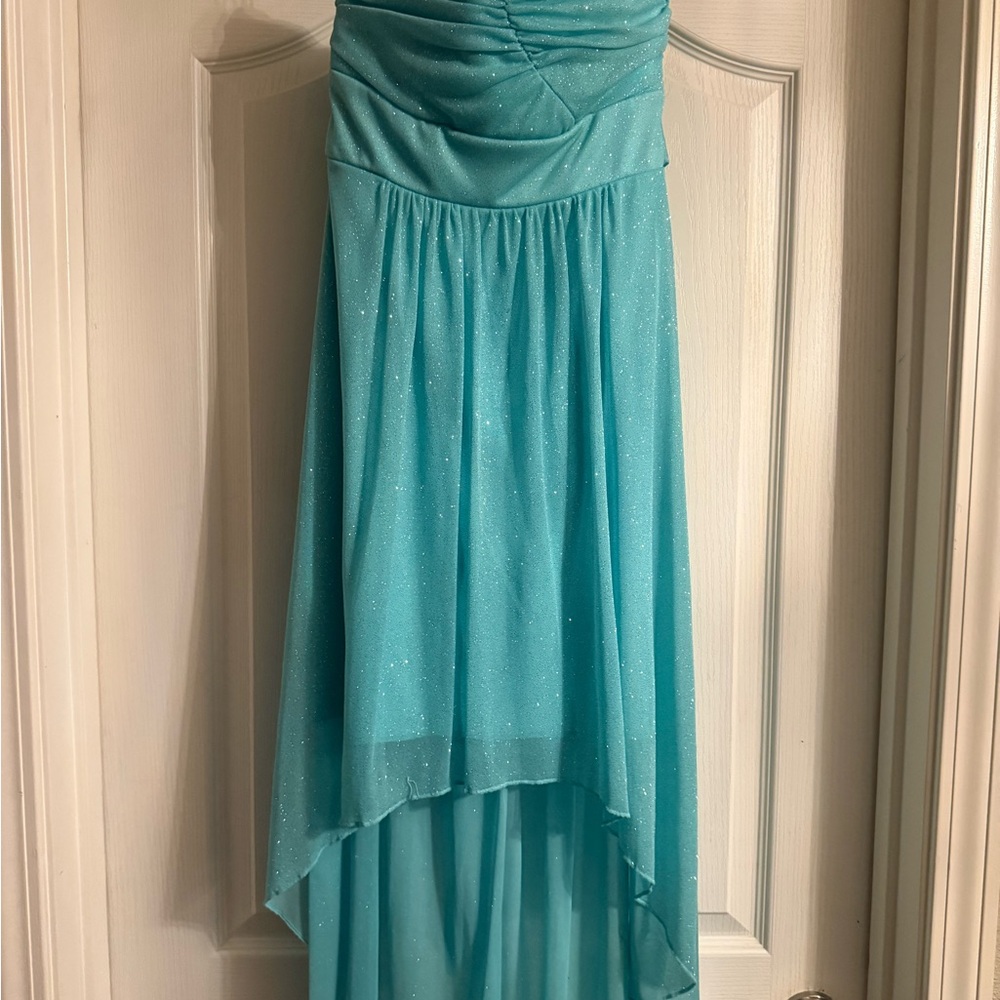 Ruby Rox Aqua High Low Dress - Picture 2 of 4